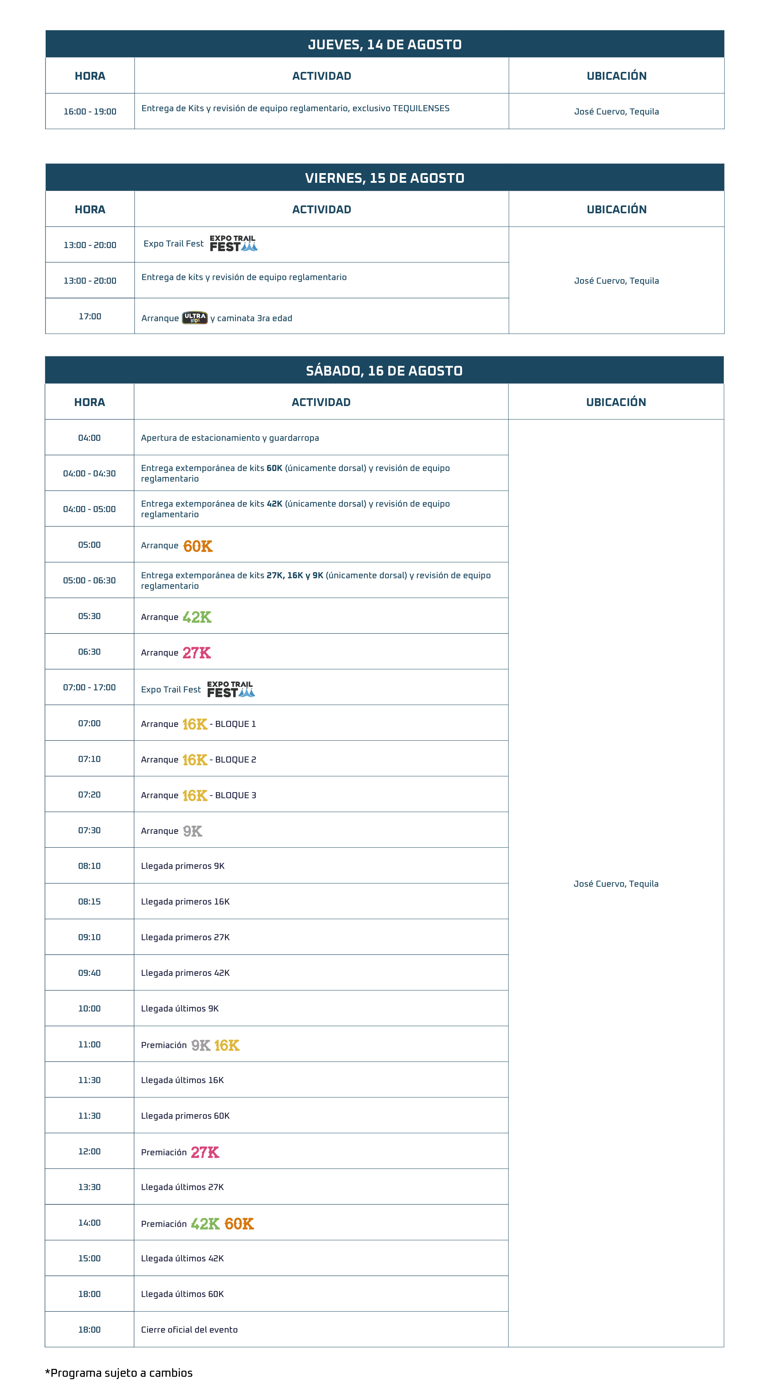 PROGRAMA DEL EVENTO TEQUILA
